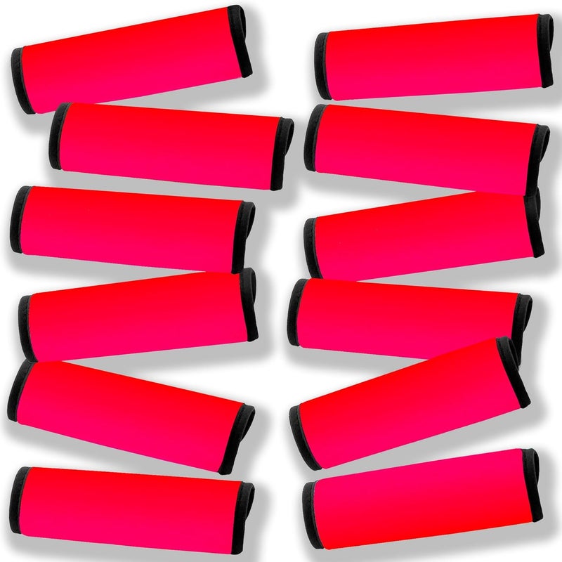 Gowraps Luggage Handle Wrap 12 Pack-Bulk Luggage Handle Wraps For Suitcases Neoprene Handle Wraps/Cover/Grips For Carry on/Bag/Car Travel Accessories For Luggage (Red 4.0) - Image 1